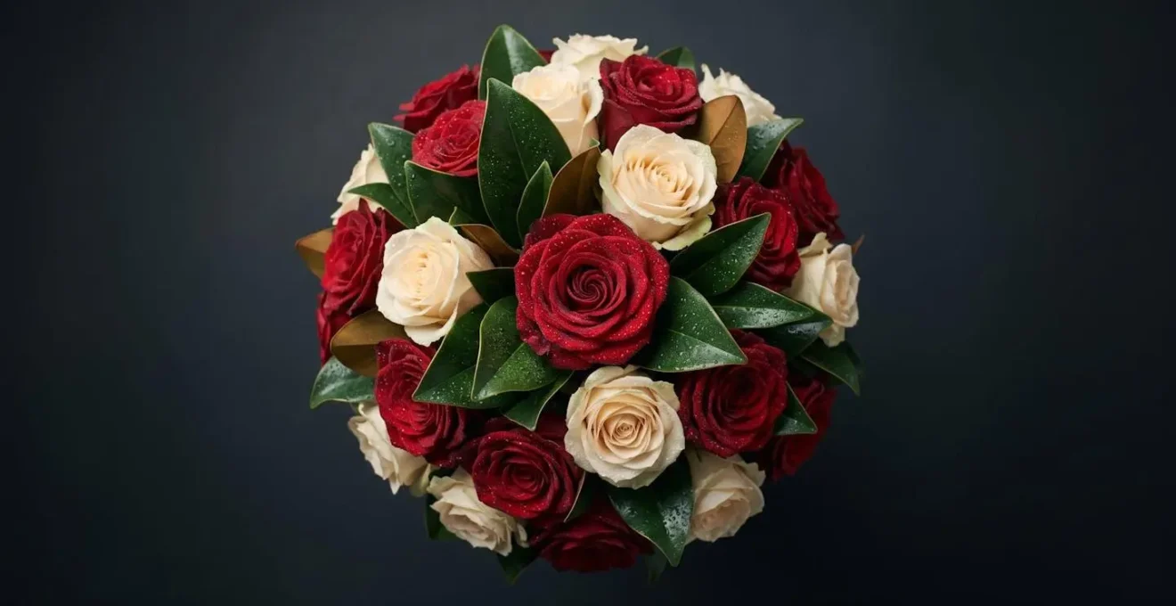 Artistic representation of humid microclimate surrounding tightly clustered flower blooms showing moisture retention principle